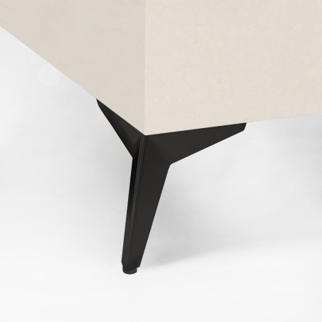 Опора меб. мет. HELLY h150 угловая черный AKS