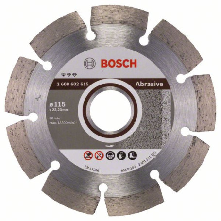 Diamond cutting wheel Standard for Abrasive 115 x 22.23 x 6 x 7 mm