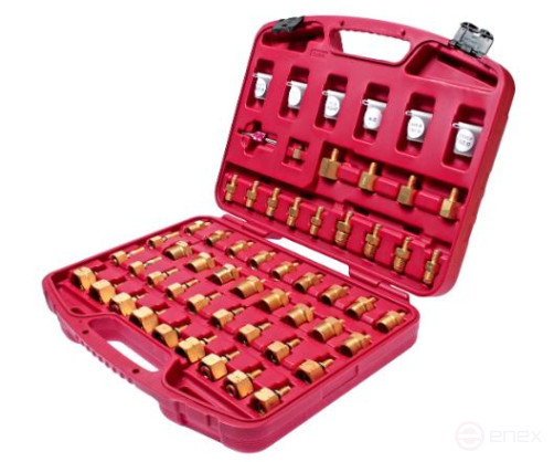 A set of adapters for testing an air conditioner (VW,AUDI) in a JTC case