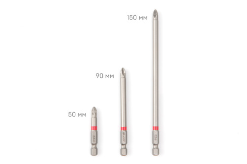 1/4" bits, PZ2 × 50 mm, 2 pcs.