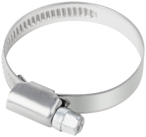 Хомут обжимной накатной, ширина 9 мм, нерж.сталь 26-44 мм