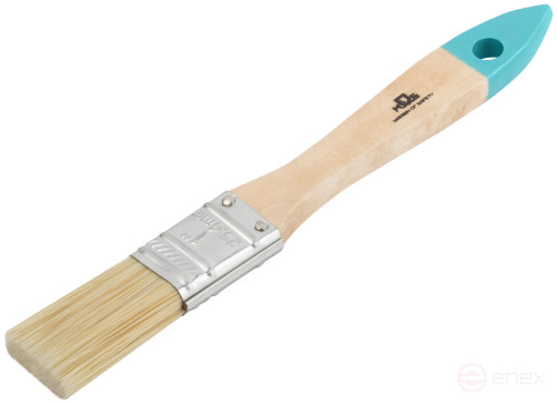Кисть флейцевая, натур. cветлая щетина, деревянная ручка 1" (25 мм)