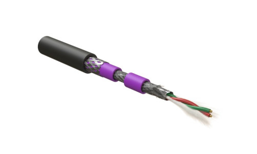 PFDP-SF-1x2x22/1-ARM/W-PVC/PVC-BK (500 m) PROFIBus-DP bus cable, 1x2x22 AWG, single-wire cores (solid), SF/UTP, armored, PVC/PVC, black