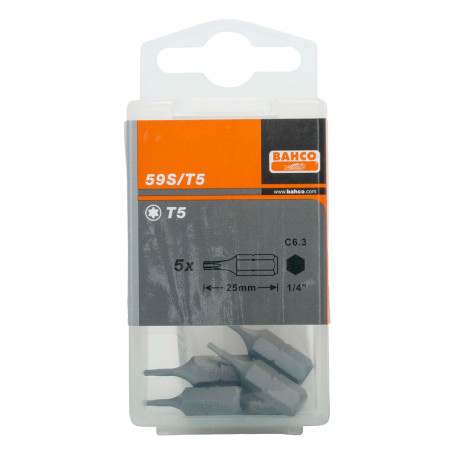 1/4" 3pcs bits. for TORX T27 screws, L=25 mm