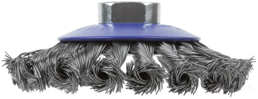 Щетка для УШМ, М14, тип "Тарелка", крученая проволока 0,5 мм, 100 мм, блистер, CUTOP Profi