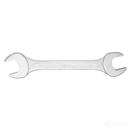 Ключ с открытым зевом, двухсторонний, 30 x 32 мм