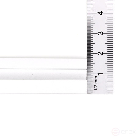 The profile is h-shaped 2500*17,5*6,5 (base 4.0), material anodized aluminum (EB-1255)