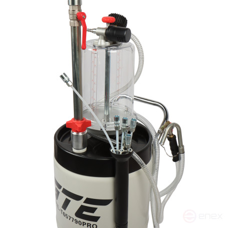 Установка для замены масла 90л с поворотным поддоном 15л и колбой GTE