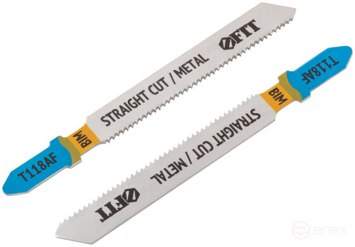 Metal blades, Bimetal, milled, wavy teeth, 76/51/1.2 mm (T118AF), 2 pcs.