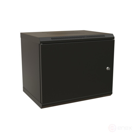 WRline WR-TW-1266-SR-RAL9004 Wall cabinet 19-inch (19"), 12U, 650x600x600mm, all-metal door with lock, color black (RAL 9004) (disassembled)