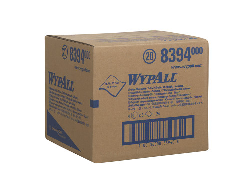 WypAll® Microfiber - Folded / Yellow /40 x 40 cm (4 Packs x 6 sheets)