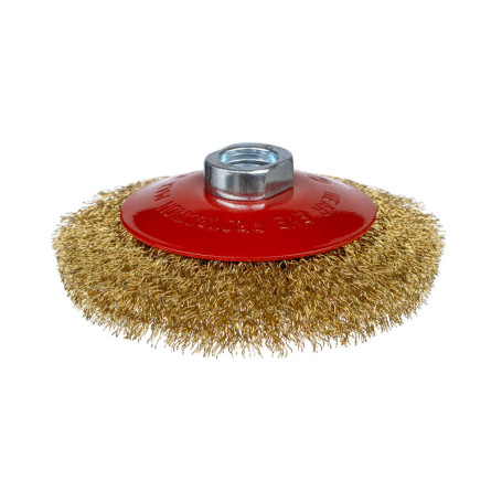 Brush 812 con., corrugation, BRASS for USM D115 mm M14*2 RPM 12500 BS 0.3 pack 1/60