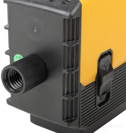 Уровень лазерный самоуспокаивающийся аккумуляторный Li-Ion, мультипризменный 3х360°, зеленый луч, диапазон 20 м, кейс