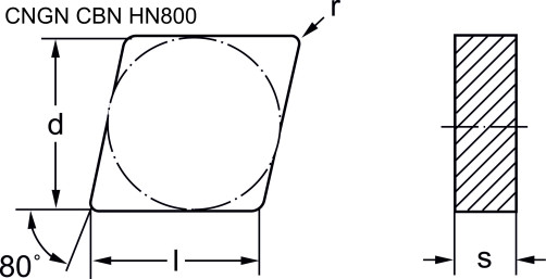 Plate CNMN120408S02020 CBN HN800