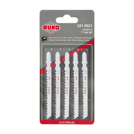 Пилки для электролобзиков RUKO 8021 HSS, 5 шт.