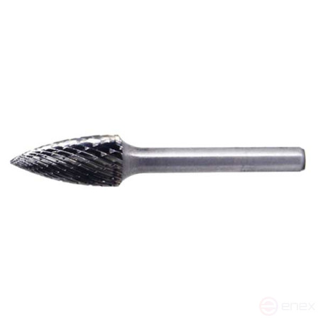 Carbide parabolic borehole with a pointed tip type G d6 single large notch