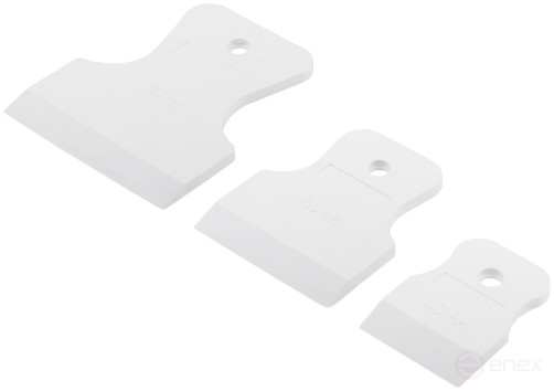 Набор шпателей резиновых 40/60/80мм, белые