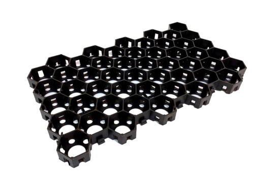 Lawn grate for garden paths and parking 1 piece set color Black
