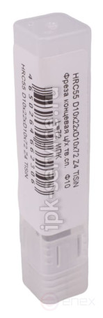 HRC55 D10x22xD10x72 Z4 TiSiN Фреза концевая ц/х тв.сп. Ф10 L=72 ИПК