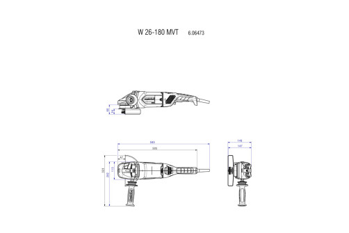 Angle grinder W 26-180 MVT