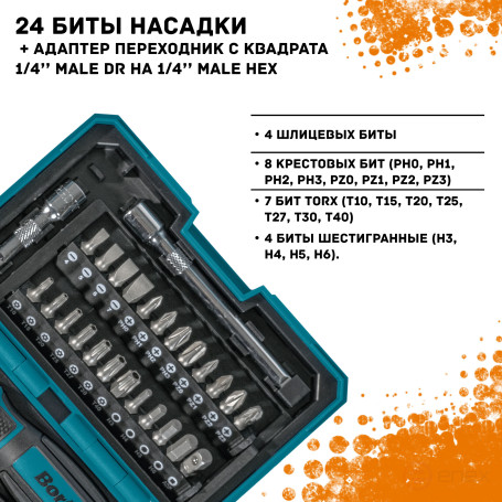 Набор ручного инструмента BORT BTK-38