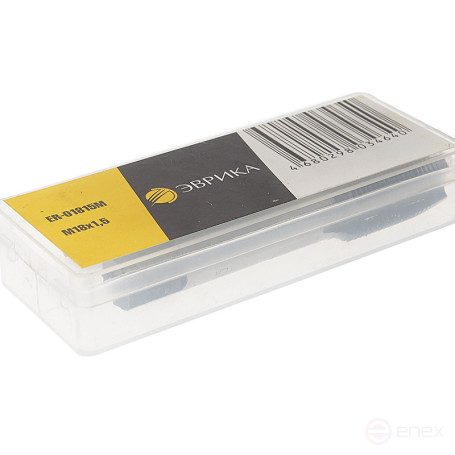 Метчик ER-01815M M18x1,5 (2шт),в пластиковом футляре ЭВРИКА /1
