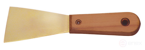 Painting spatula narrow 25 mm AlCu wooden handle intrinsically safe 204C-1002, HORTZ