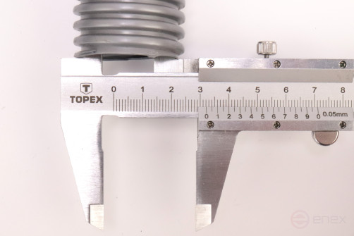 ACG Hose (without connectors) for dust pump 2.5 m (diameter 36 mm) GREY 1027256