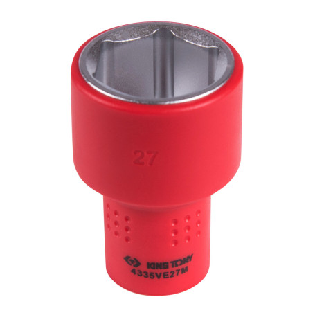 Головка торцевая диэлектрическая шестигранная 1/2", 27 мм KING TONY 4335VE27M