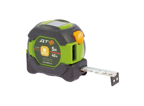 A 5M tape measure with a 40M laser rangefinder.