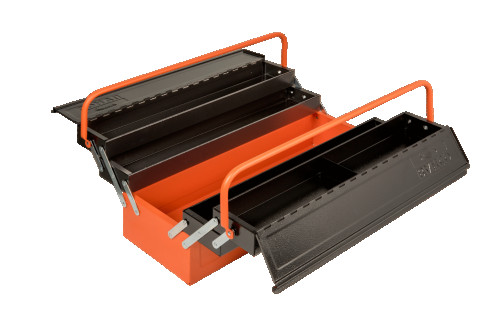 Console-type tool boxes with 5 compartments