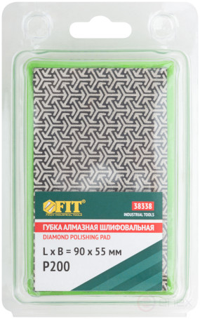 Губка алмазная для сухого шлифования, 90х55 мм, Р200