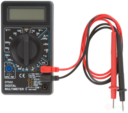 Мультиметр 0,1 мВ-1000 В; 0,1 В-750 В; 1 мкА-10 А; 0,1 Ом-2 МОм; коробка