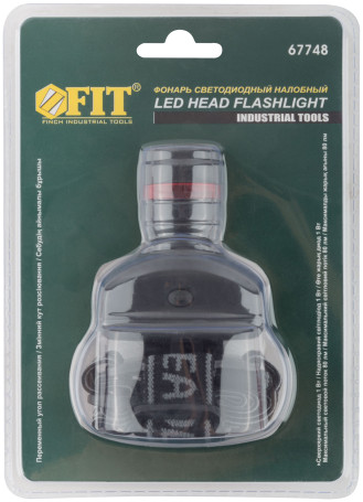 Flashlight with head mount, 1 ultra-bright 1W LED (3 AAA batteries)