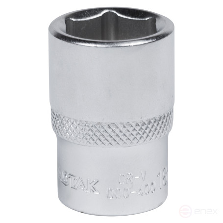 Головка торцевая стандартная шестигранная 1/2", 18 мм МАСТАК 000-40018