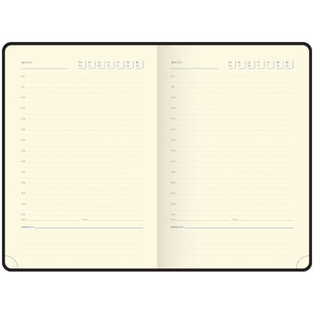 Undated diary, A5, 160 l., leatherette, Berlingo "Starlight", silver. cut, blue