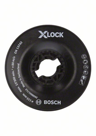 X-LOCK support plate 115 mm, solid 115 mm, 13,300 rpm