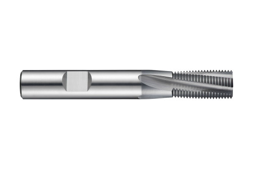 A milling cutter for threading with a spiral angle of 10° with coolant supply Ø 6 UNF 5/16". 3/8"