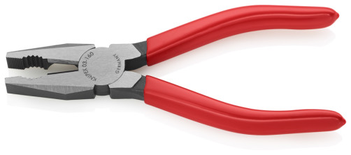 Pliers comb., cut: provol. cf. Ø 3.1 mm, solid. Ø 2 mm, cable Ø 10 mm (16 mm2), L-160 mm, black, 1-K handles