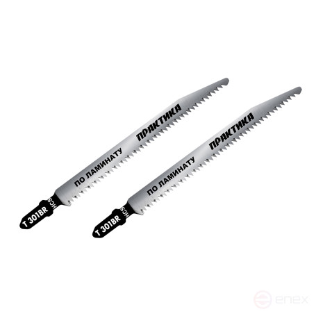Пилки для лобзика по ламинату ПРАКТИКА дереву, ДСП, тип T301BR 117 х 91 мм, обратный зуб, (649-202)