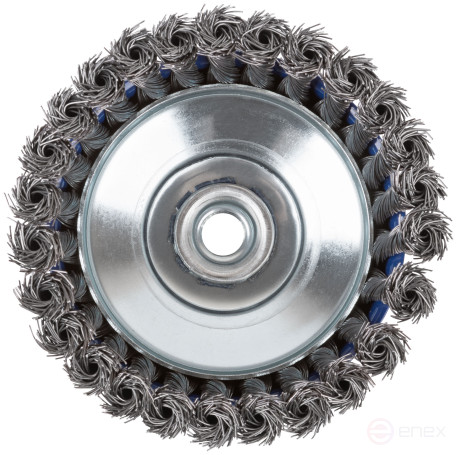 Щетка для УШМ, М14, тип "Чашка", крученая витая проволока 0,5 мм, 125 мм, CUTOP Profi