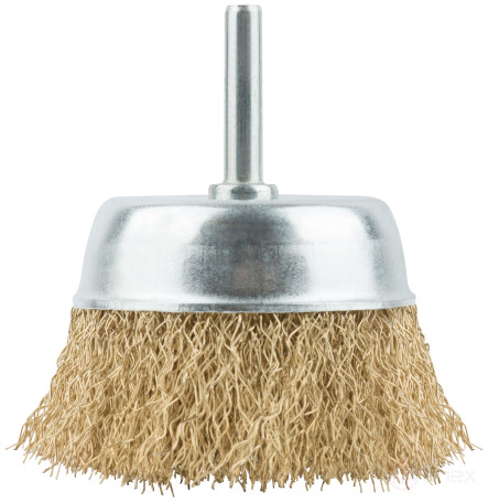 Bowl type, with pin, 75 mm latuned steel wavy wire