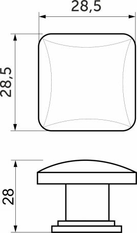 Ручка меб. кнопка мет. KNOPA графит, AKS