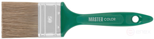 The brush is fluted, thick. 12 mm, 70% PET/30% natural. bristles, stainless steel.crimp, formation.handle, width 50 mm