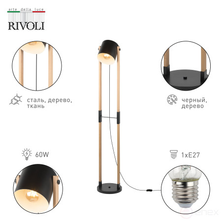 Floor lamp Rivoli Aurelia D7041-501 1 * E27 60W Classic