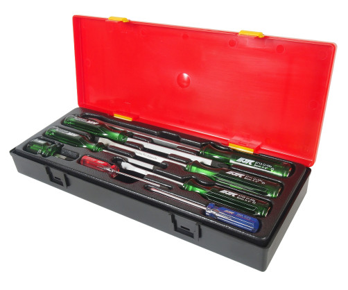 A set of screwdrivers with a through rod (in the case) 8pcs JTC/1