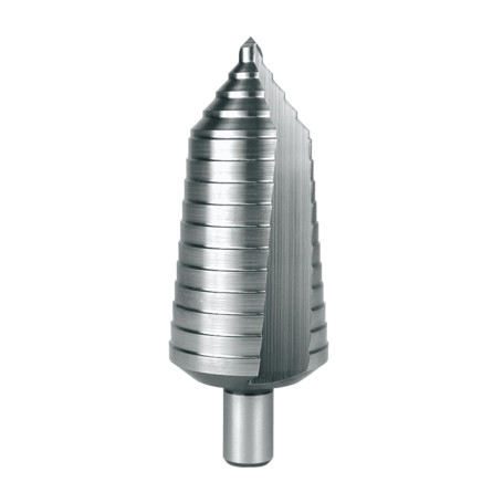 Step drill HSS CBN ground with spiral groove and sharpening of the tip Ø 6,0 - 40,00