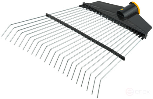 Грабли веерные проволочные (пластмассовая основа), 22 зуба, 290х430 мм, без черенка