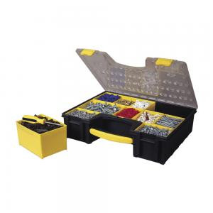 Professional organizer with 8 removable compartments plastic black-gray-yellow (14408) STANLEY 1-92-749. 42.3x33.4x10.5 cm