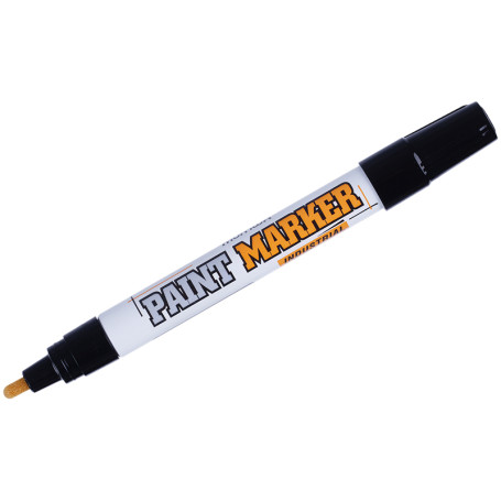 Marker paint MunHwa "Industrial" black, 4mm, nitro base, for industrial use,blister